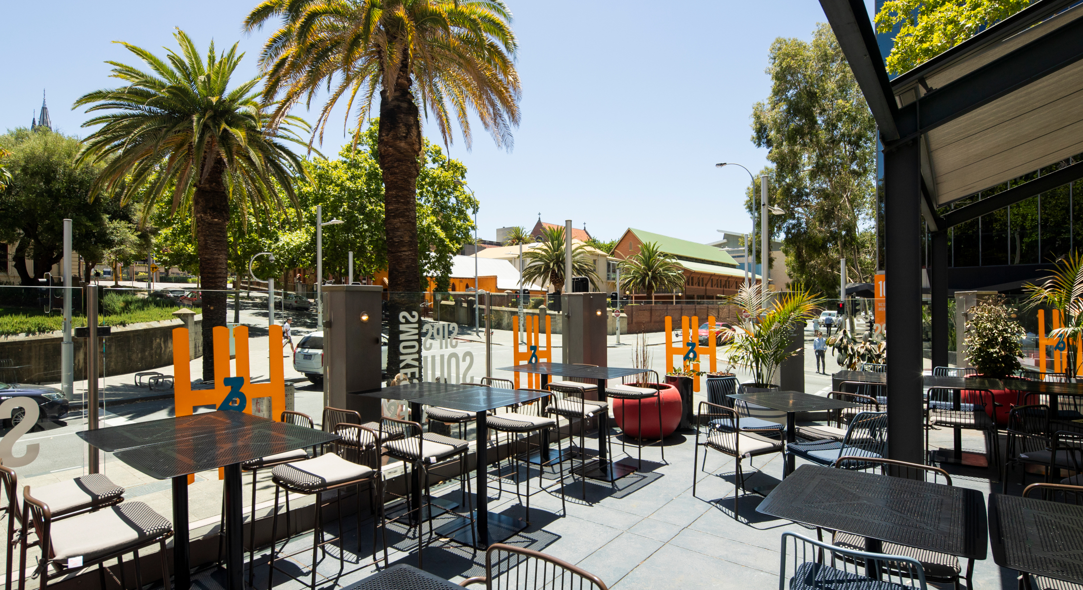 Hop & Huddle outdoor seating area